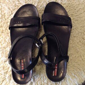 VTG Prada Linea Rossa Sport, "7/37.5" #3X4728, Strappy Platform, Quiet Luxury